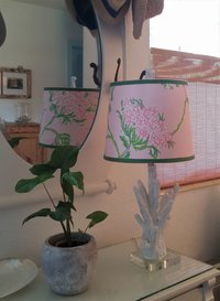 Pink Floral Lampshade, Lilly Pulitzer Fabric, Table Lamp Shade