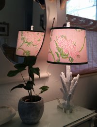 Pink Floral Lampshade, Lilly Pulitzer Fabric, Table Lamp Shade