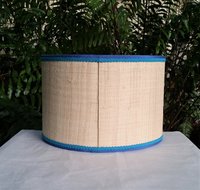 Raffia Cloth Lampshade, Lilly Cha Cha Fabric Lined