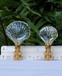 Clear Glass Seashell Lamp Finial