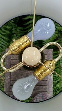 Vintage Spindle Lamp,  New Lampshade