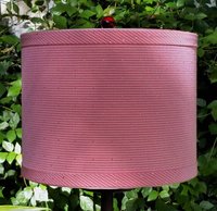 Red Lamp Shade, Check Drum Lampshade