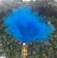 Feather Lamp Finial, Turquoise