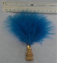 Feather Lamp Finial, Turquoise