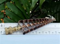 Sea Shell Lamp Finial, Large Brown Center Cut