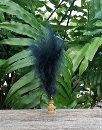 Blue Feather Lamp Finial