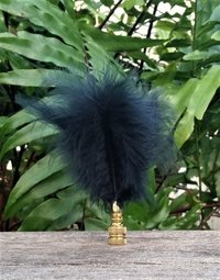 Blue Feather Lamp Finial