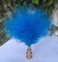 Feather Lamp Finial, Turquoise