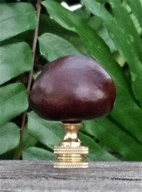 Brown Lamp Finial, Buckeye