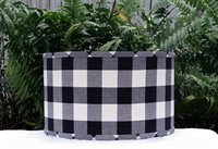 Pendant Lamp Shade, Black and White Check Lamp Shade