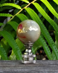 Lamp Finial, Beige Orange