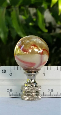 Lamp Finial, Beige Orange