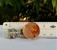 Lamp Finial, Clear Black Orange