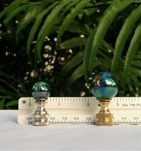 Emerald Green Lamp Finial, Iridescent