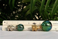 Emerald Green Lamp Finial, Iridescent