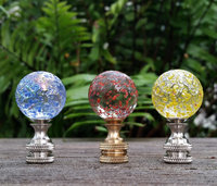 Lamp Finial, Red Yellow or Blue