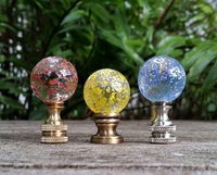 Lamp Finial, Red Yellow or Blue