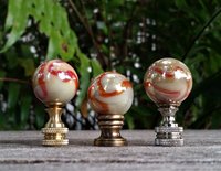 Lamp Finial, Beige Orange
