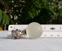 Lamp Finial, Frosted Glass, Clear, Medium