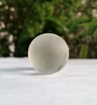 Lamp Finial, Frosted Glass, Clear, Medium