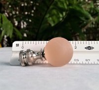 Medium Frosted Glass Pink Lamp Finial