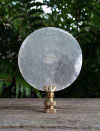 White Lamp Finial, Large Capiz Shell