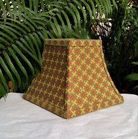 Embroidered Lamp Shade, Olive Green Lampshade