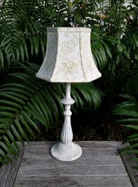 Green and White Floral Lampshade, Vervain Fabric
