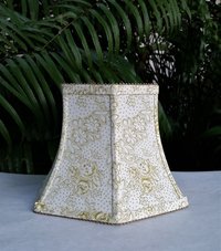 Green and White Floral Lampshade, Vervain Fabric