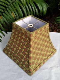 Embroidered Lamp Shade, Olive Green Lampshade