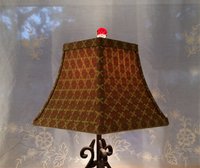 Embroidered Lamp Shade, Olive Green Lampshade