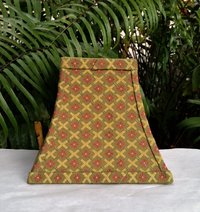 Embroidered Lamp Shade, Olive Green Lampshade