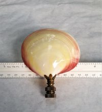 Large Sea Shell Lamp Finial, Pink Pearl