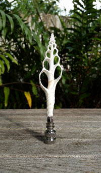 Sea Shell Lamp Finial, Tall Off White Spindle