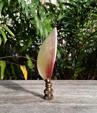 Large Sea Shell Lamp Finial, Pink Pearl