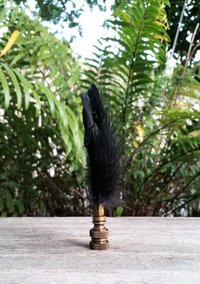 Feather Lamp Finial, Black