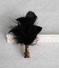 Feather Lamp Finial, Black