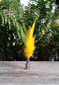 Feather Lamp Finial, Bright Yellow