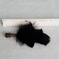 Feather Lamp Finial, Black