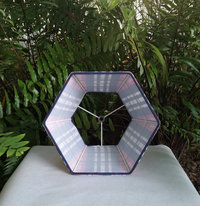 Pink Blue Lampshade,Madras, Hexagon Lamp Shade