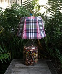 Pink Blue Lampshade,Madras, Hexagon Lamp Shade