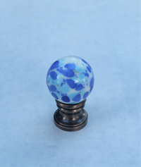 Blue Speckled Lamp Finial