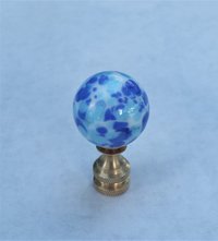 Blue Speckled Lamp Finial