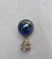 Iridescent Cobalt Blue Lamp Finial