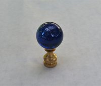 Iridescent Cobalt Blue Lamp Finial