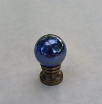 Iridescent Cobalt Blue Lamp Finial