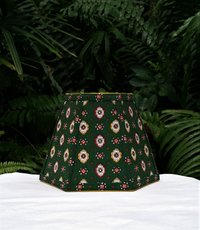 Green or Red Foulard French Country Fabric Lampshade, Clip On Lamp Shade
