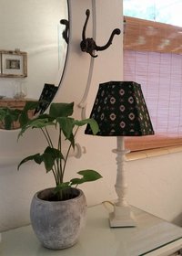 Green or Red Foulard French Country Fabric Lampshade, Clip On Lamp Shade
