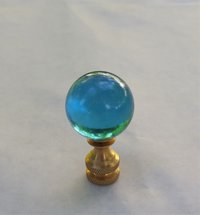 Light Teal Blue Lamp Finial