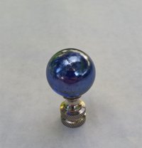 Iridescent Cobalt Blue Lamp Finial